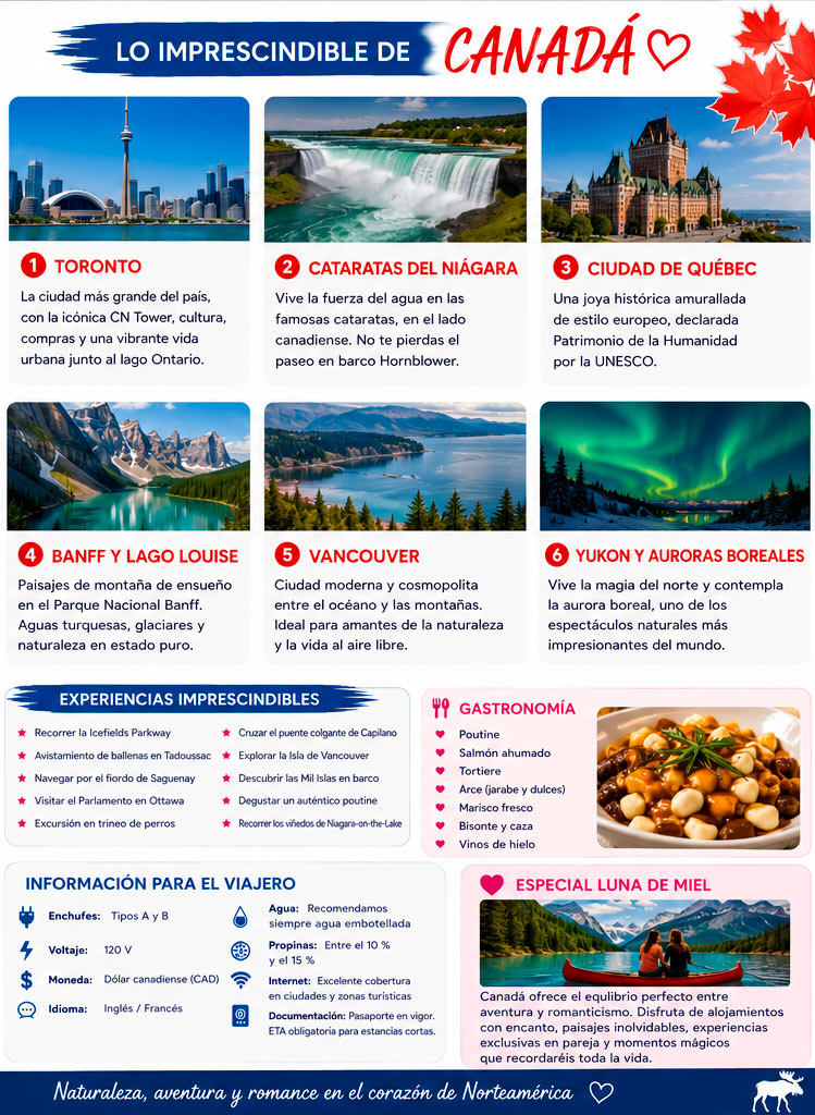 Guia Canada para viajes de novios